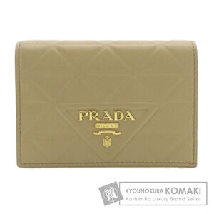 Prada motif bi fold Wallet calfskin